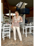 Traje de chaqueta de fiesta combinado con organza. Traje de chaqueta de fiesta combinado con organza.