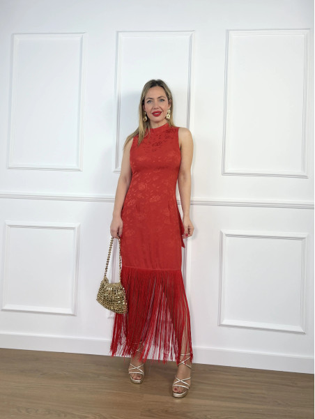 Vestido de FLECOS Rojo