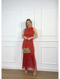 Vestido de FLECOS Rojo Vestido de FLECOS Rojo