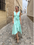 Vestido de fiesta , diseño exclusivo, en color verde agua. Vestido de fiesta , diseño exclusivo, en color verde agua.