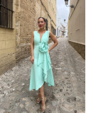 Vestido de fiesta , diseño exclusivo, en color verde agua. Vestido de fiesta , diseño exclusivo, en color verde agua.
