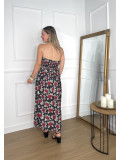 Conjunto estampado de dos piezas formado por top y falda midi.