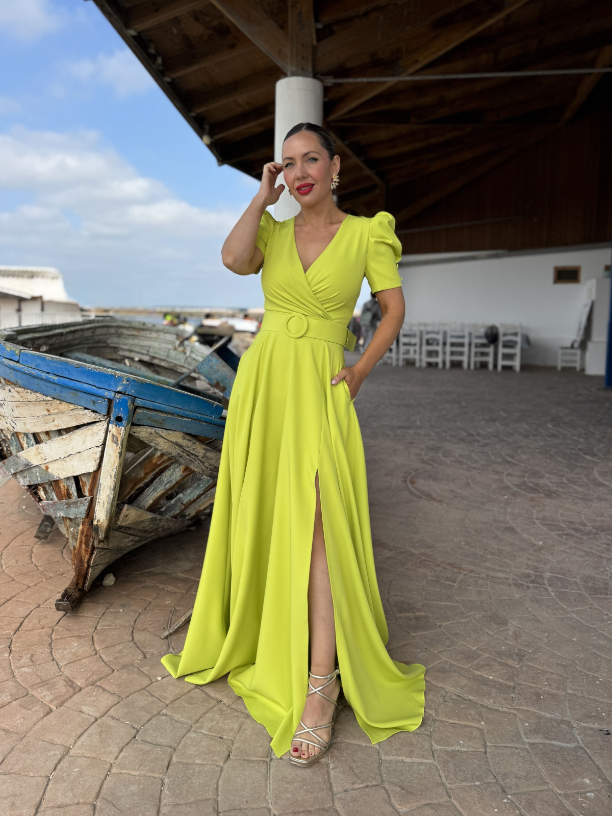 Vestido largo de fiesta ideal.