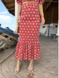 Conjunto de fiesta bordado compuesto por top mas falda.
