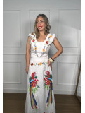Conjunto bordado compuesto por top y falda ideal para verano.