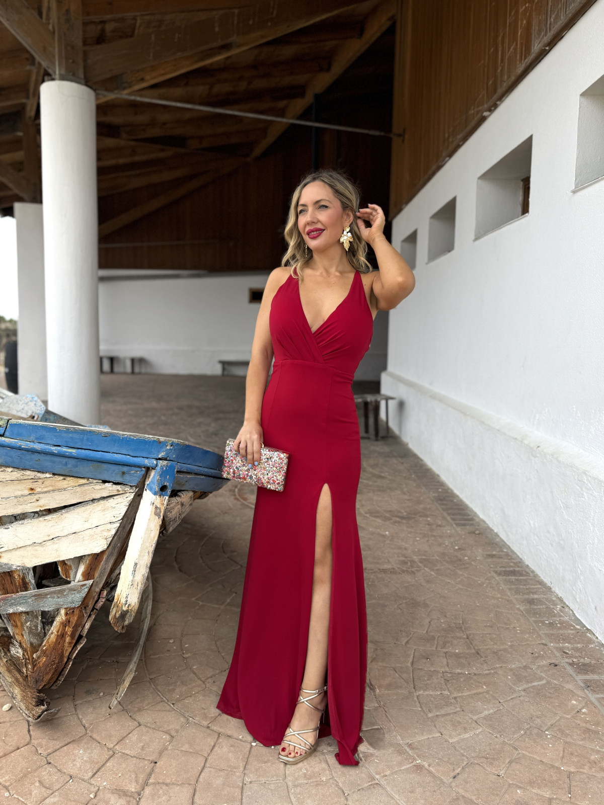 Vestido largo de fiesta, ideal para bodas de tarde y graduaciones.